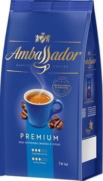 Кофе зерновой Ambassador Premium 1кг 584214718 фото