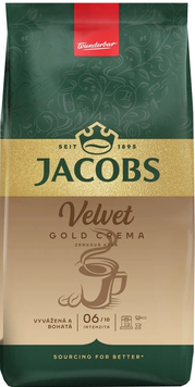 Кофе зерновой Jacobs Velvet Gold Crema 1кг 584979523 фото