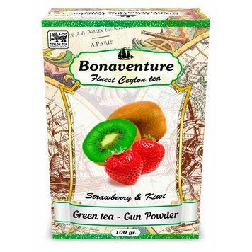 Зелений чай Bonaventure Green Tea Strawberry & Kiwi 100г 2512 фото