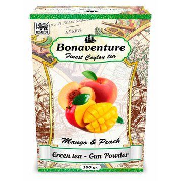 Зелений чай Bonaventure Green Tea Mango&Peach 100г 2507 фото