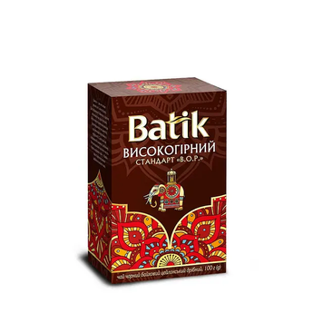 Цейлонський Чай Batik Чорный Високогорный B.O.P 100г batik-08 фото