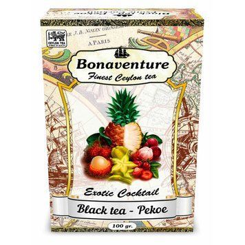 Чорний чай Bonaventure Black Tea Exotic cocktail 100г 2499 фото