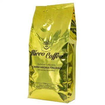 Кава в зернах Ricco Coffee Crema Aroma Italiano 1кг 2086 фото