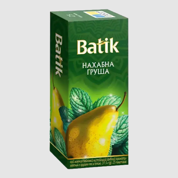 Чай зелений Batik Нахабна Груша 25 пакетиків 37462813 фото