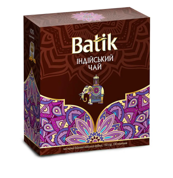 Чай черный Batik Индийский Чай 100 пакетов Batik-01 фото